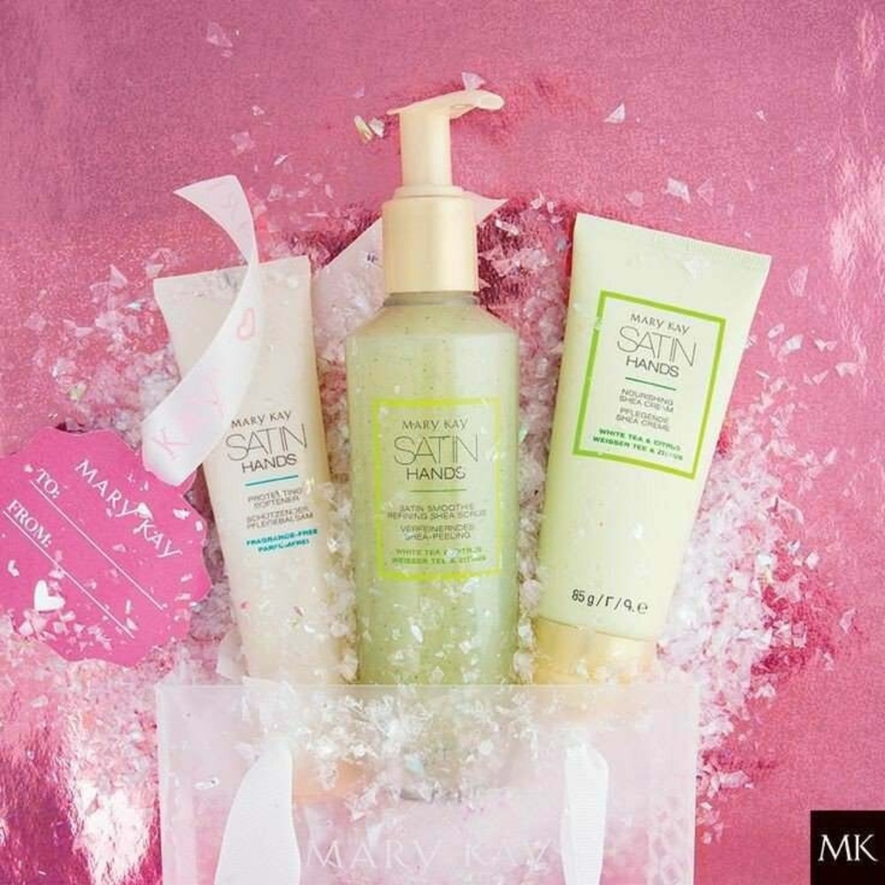 New Mary Kay Satin Hands White Tea & Citrus Pampering Set with Gift Bag - Picture 8 of 10